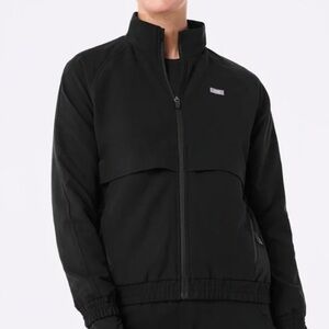 Figs Women's Black Bomber Jacket